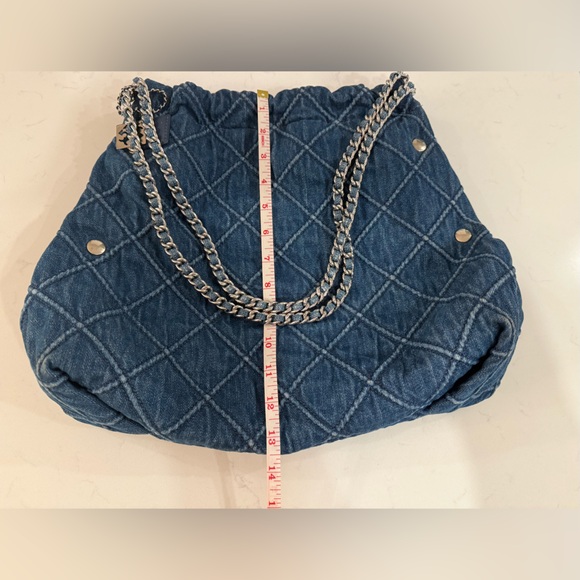 Tory Burch Denim Quilted Shoulder Bag - Picture 10 of 11